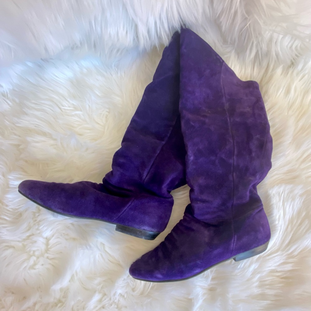 Purple Suede Boots